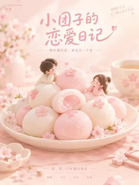 《糯米小团子》短剧封面，治愈题材